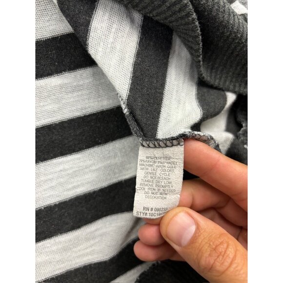 Kirra Cardigan Women's Medium Black White Stripe Open Front Sweater USA Made - Picture 5 of 8